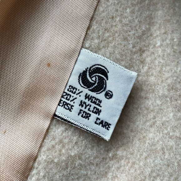 Cream Herman Kay Wool Coat, Size 14, Herman Kay Petite - Picture 9 of 12